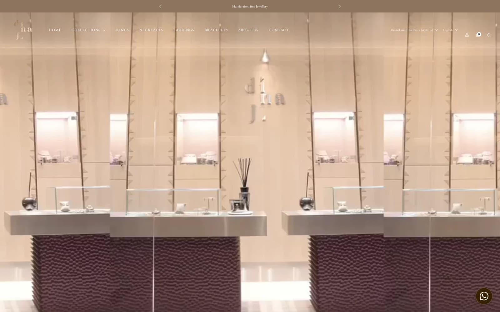 Dina J Jewelry website presentation