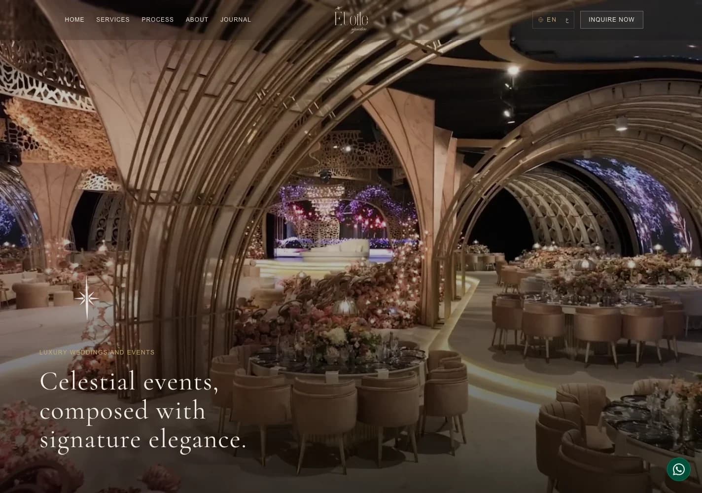 Etoile Signature website homepage