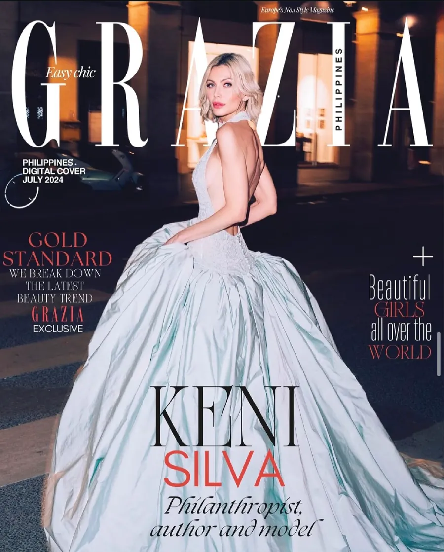 Grazia Philippines digital cover, July 2024, with Keni Silva in a ball gown