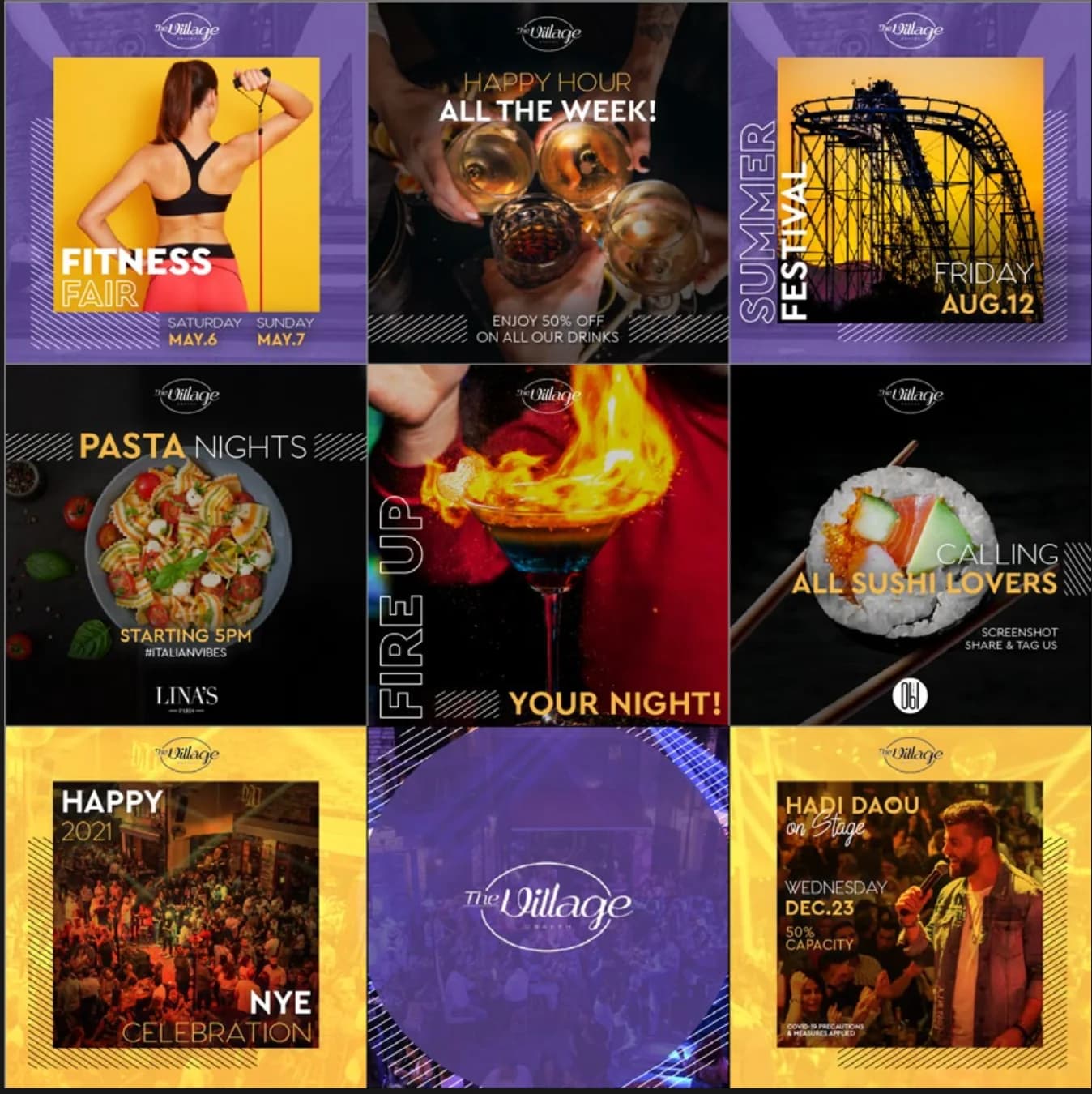 The Village Dbayeh graphic design application