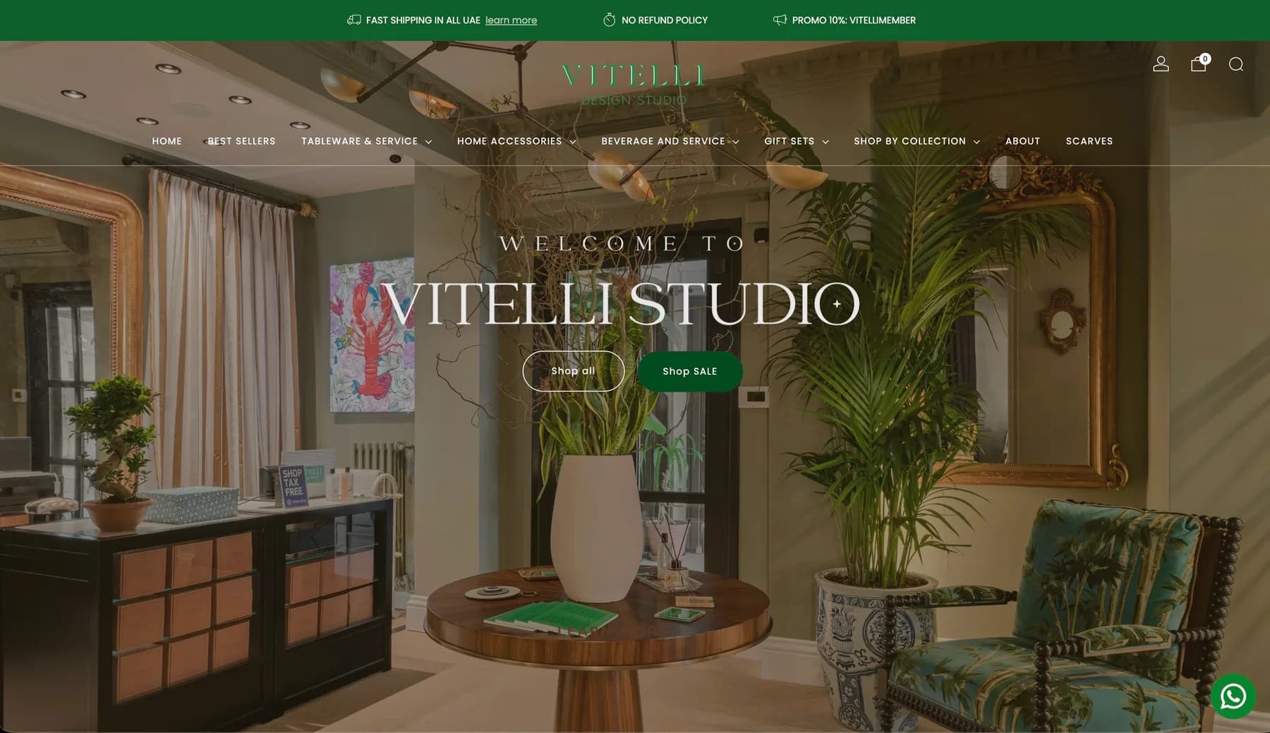 Vitelli Design Studio website homepage