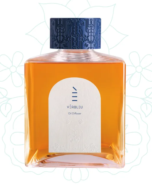 Verbleu Scent Stories bottle in amber