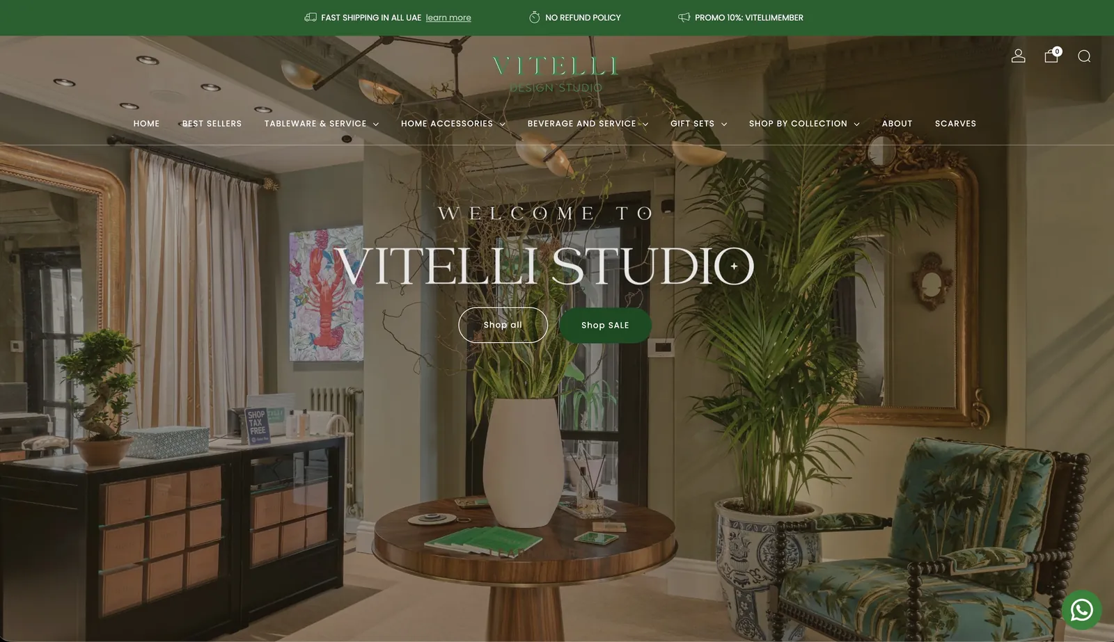 Vitelli Design Studio website homepage: Welcome to Vitelli Studio